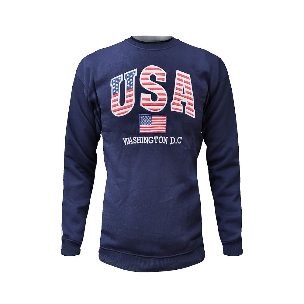 Amazon.com: ANWA Unisex USA Logo Fleece Sweatshirt Casual